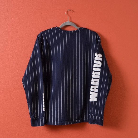 Soulcycle Pinstripe Printed Warrior Sweatshirt XL - Picture 2 of 7
